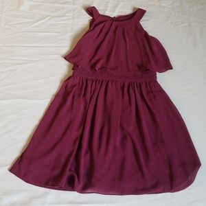 Byby girls chiffon 12 maroon dress formal